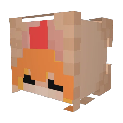 cccanzA Minecraft avatar head, 3D render