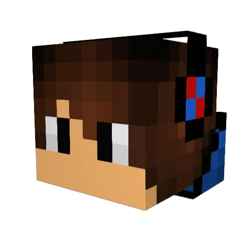 ccdangerSvK Minecraft avatar head, 3D render