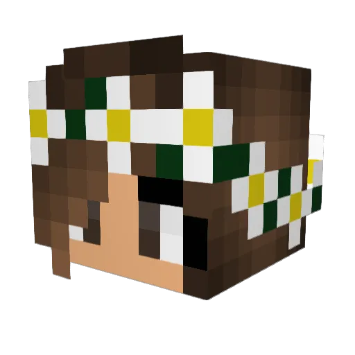 cceeee Minecraft avatar head, 3D render