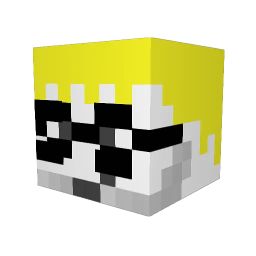 ccheckk Minecraft avatar head, 3D render