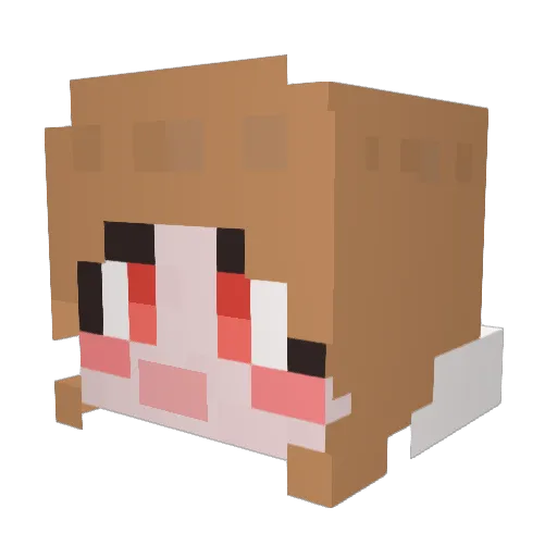 ccheru Minecraft avatar head, 3D render
