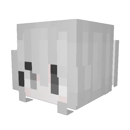 cchrome Minecraft avatar head, 3D render