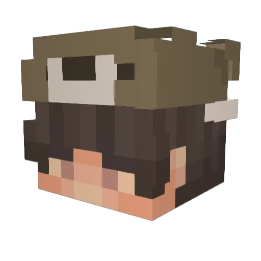 cchwis Minecraft avatar head, 3D render