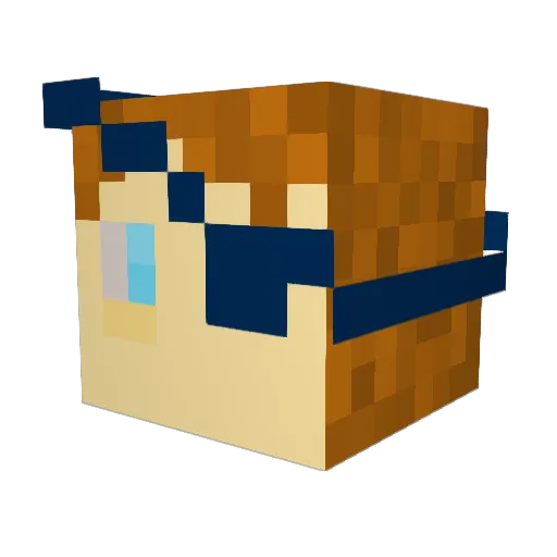 cclaking Minecraft avatar head, 3D render