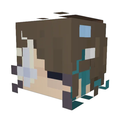 ccolonthree Minecraft avatar head, 3D render