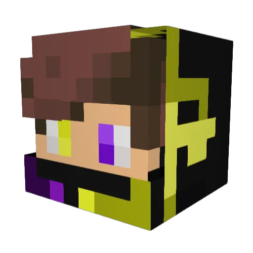 ccomx1 Minecraft avatar head, 3D render