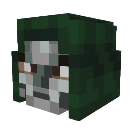 ccqra Minecraft avatar head, 3D render