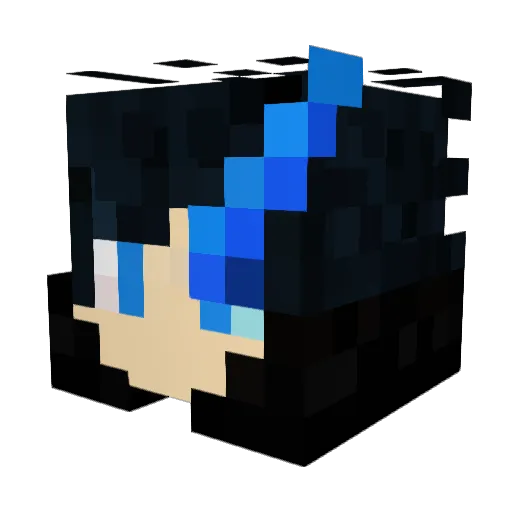 ccrdx Minecraft avatar head, 3D render