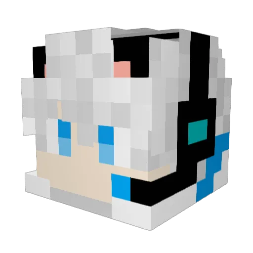 cctv6gz Minecraft avatar head, 3D render