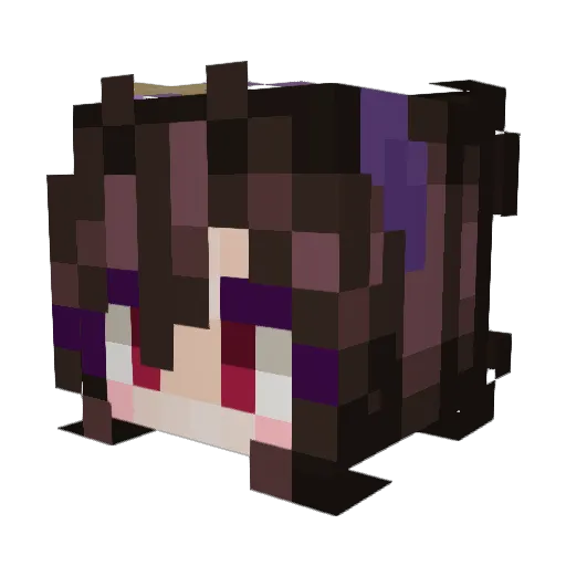 ccyyfff Minecraft avatar head, 3D render