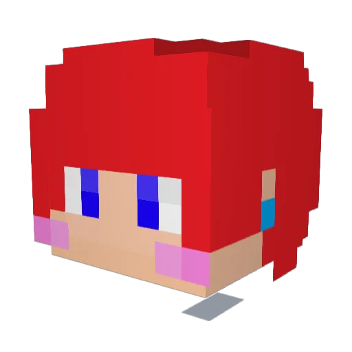 cd0220 Minecraft avatar head, 3D render