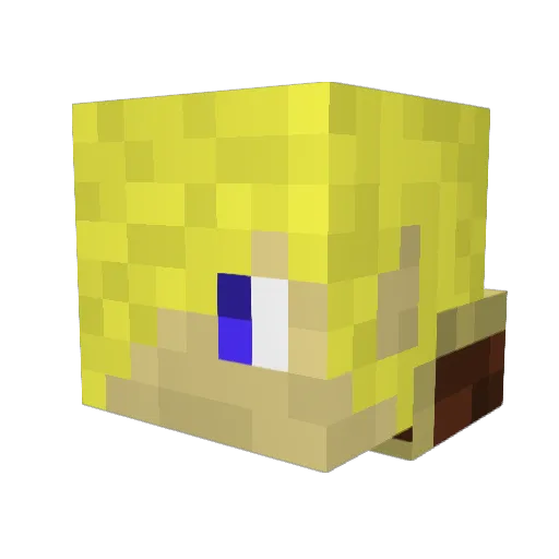 cd0512 Minecraft avatar head, 3D render