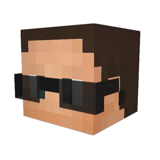 cdar Minecraft avatar head, 3D render
