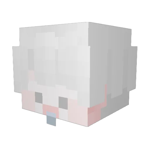 cdbff2 Minecraft avatar head, 3D render