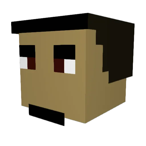 cdbmc Minecraft avatar head, 3D render