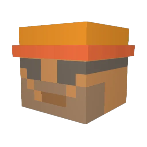 cdd004 Minecraft avatar head, 3D render