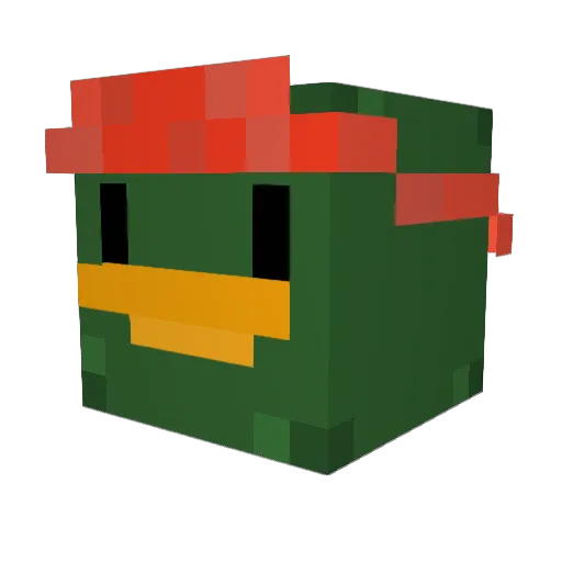 cdotwin Minecraft avatar head, 3D render