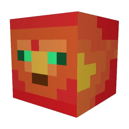 cdt_48 Minecraft avatar head, 3D render