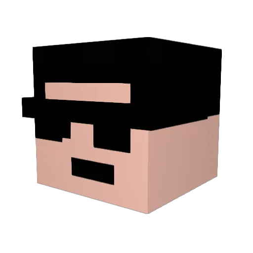 cdti Minecraft avatar head, 3D render