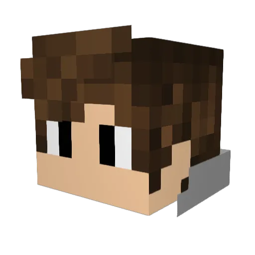 cdw2945 Minecraft avatar head, 3D render