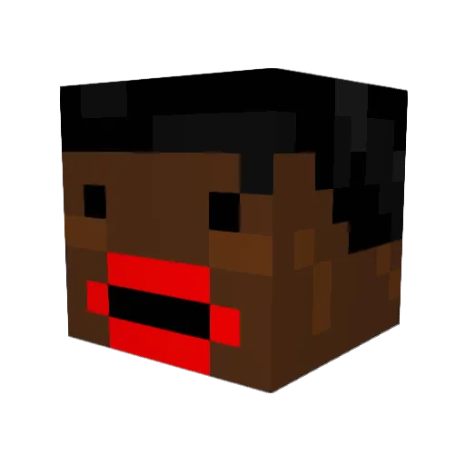 ce1moon Minecraft avatar head, 3D render