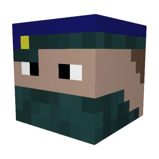 ceaser_sa1ad Minecraft avatar head, 3D render