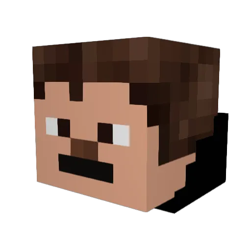 cebelian1 Minecraft avatar head, 3D render