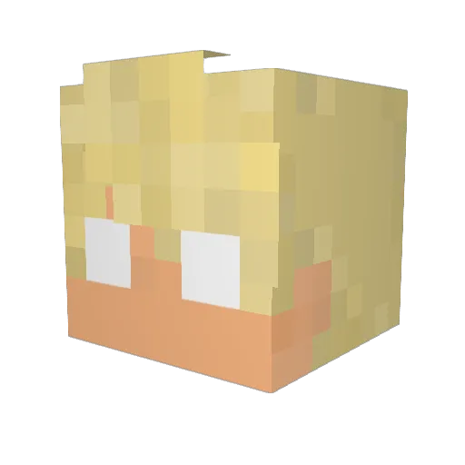 ceccattinho Minecraft avatar head, 3D render