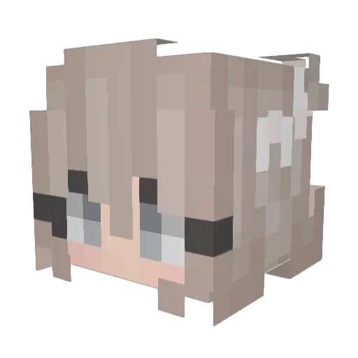 cecemouse Minecraft avatar head, 3D render