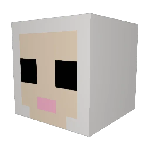 cecesinclaire Minecraft avatar head, 3D render