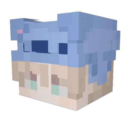 cecilia_inter Minecraft avatar head, 3D render
