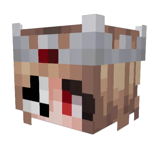 cecilienoergaard Minecraft avatar head, 3D render