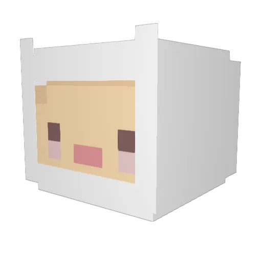 cecilmoth Minecraft avatar head, 3D render