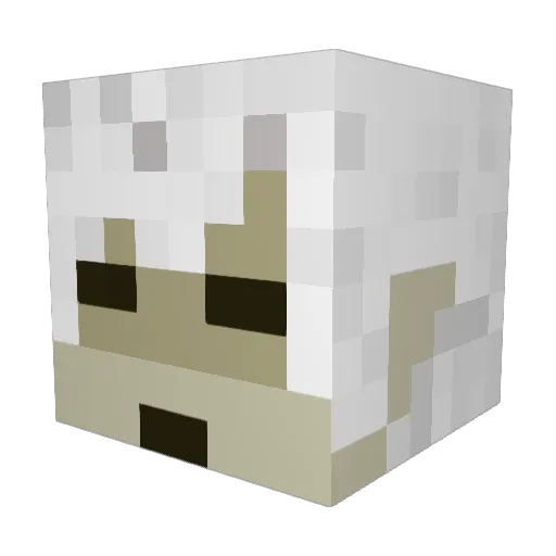 cecilpalmerr Minecraft avatar head, 3D render
