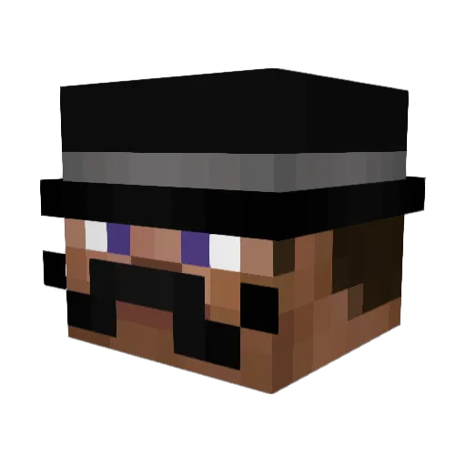 cecos Minecraft avatar head, 3D render