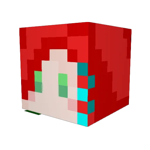 ceda30 Minecraft avatar head, 3D render