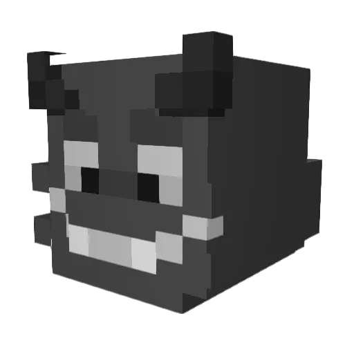 cedfab Minecraft avatar head, 3D render