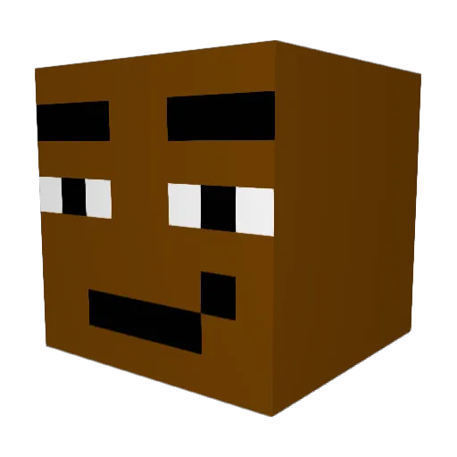 cedric_moser Minecraft avatar head, 3D render