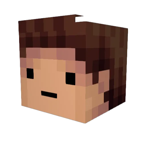 cedricho69 Minecraft avatar head, 3D render