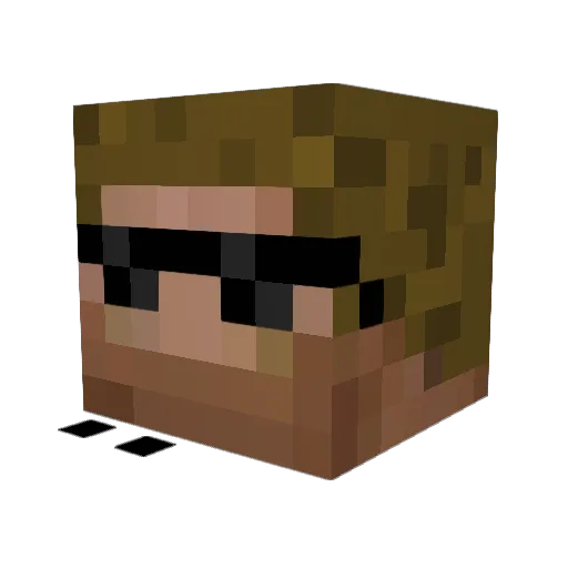 cee_music Minecraft avatar head, 3D render