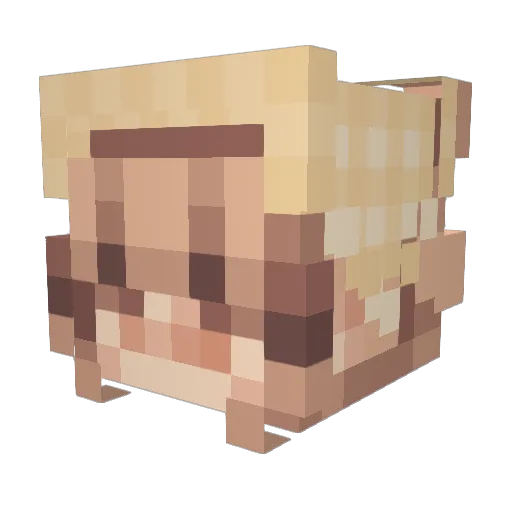 ceevrb Minecraft avatar head, 3D render