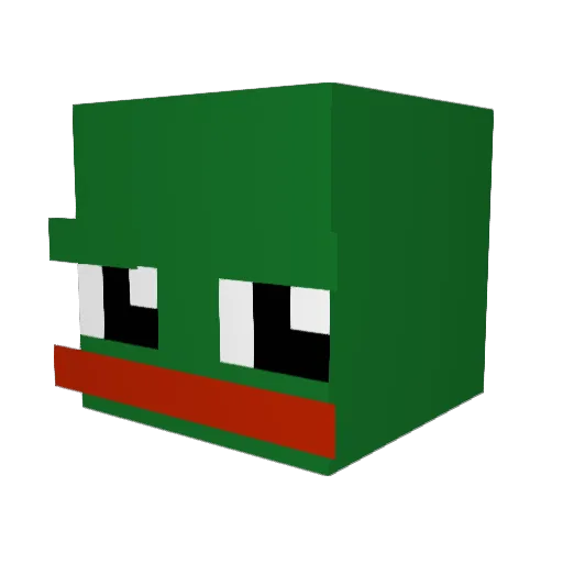 ceiful Minecraft avatar head, 3D render
