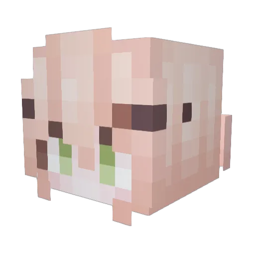 cel1_ Minecraft avatar head, 3D render