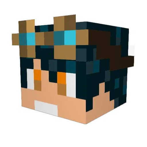 celadrieldor Minecraft avatar head, 3D render