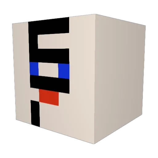 celeritax Minecraft avatar head, 3D render