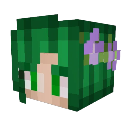 celeryGG Minecraft avatar head, 3D render