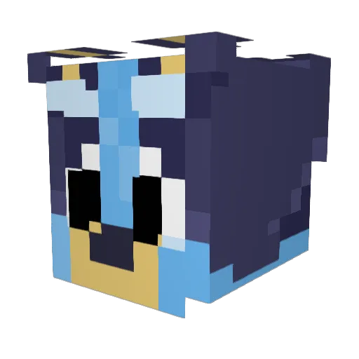 celerycrunched Minecraft avatar head, 3D render