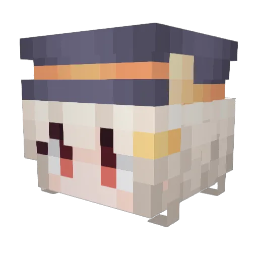 celesitalfieldd Minecraft avatar head, 3D render