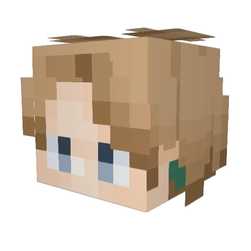 celesteboch Minecraft avatar head, 3D render