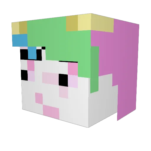 celestiasola Minecraft avatar head, 3D render